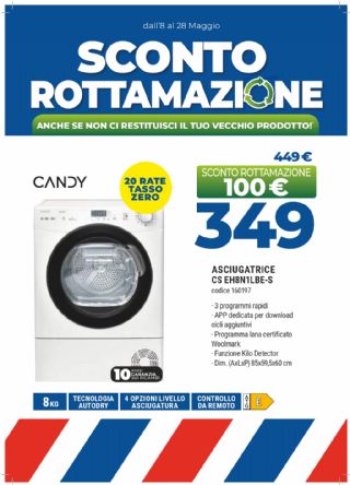 ASCIUGATRICE CSEH8N1LBE-S 8KG